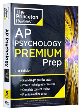 英文原版 Princeton Review AP Psychology Premium Prep 21st Edition 普林斯顿评论AP心理学 增值版 第21版 2024 进口英语书籍