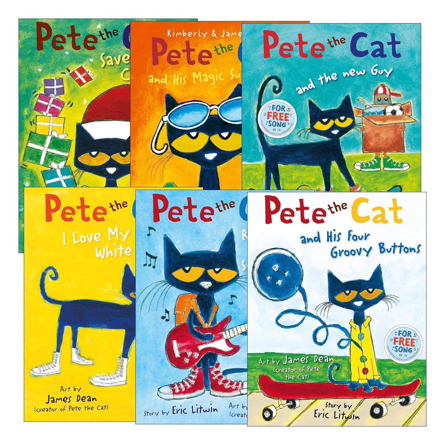 英文原版 Pete the Cat 皮特猫情商培养绘本 平装大开本6本套装 吴敏兰书单 儿童启蒙英语学习图画故事书 英文版 进口英语原版书籍