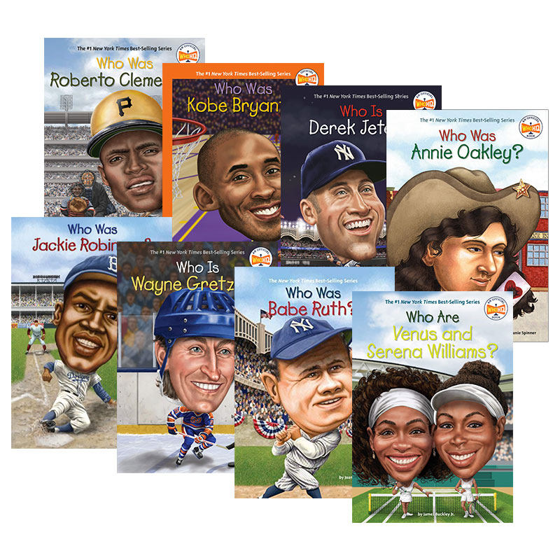 英文原版 Who was/is 球类运动员8本套装 人物传记系列 青少年英语课外阅读读物 英文版 进口英语原版书籍