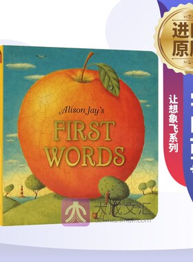 精装 Alison Jay's First Words 英文原版 让想象飞系列 字的故事 学单词 碎蛋壳画家 纸板书儿童图书