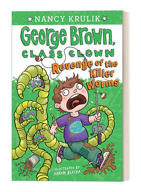 英文原版 Revenge of the Killer Worms #16 乔治布朗系列16 校园搞笑王 儿童章节书桥梁书 插画Aaron Blecha 英文版 进口书籍