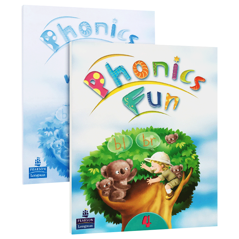 Longman Phonics Fun 4 英文原版 香港朗文少儿英语自然拼读4级别 学生用书含练习册 英文版进口原版英语书籍儿童图书