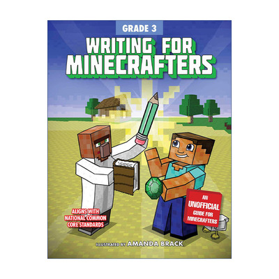英文原版 Writing for Minecrafters Grade 3 我的世界 英语写作3年级 帮助孩子提高语言技能 非官方手册 英文版 进口英语原版书籍