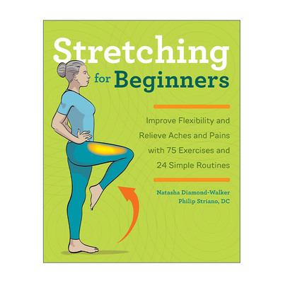 英文原版 Stretching for Beginners 拉伸初学者指南 提高柔韧性 缓解肌肉疼痛 健身锻炼 英文版 进口英语原版书籍