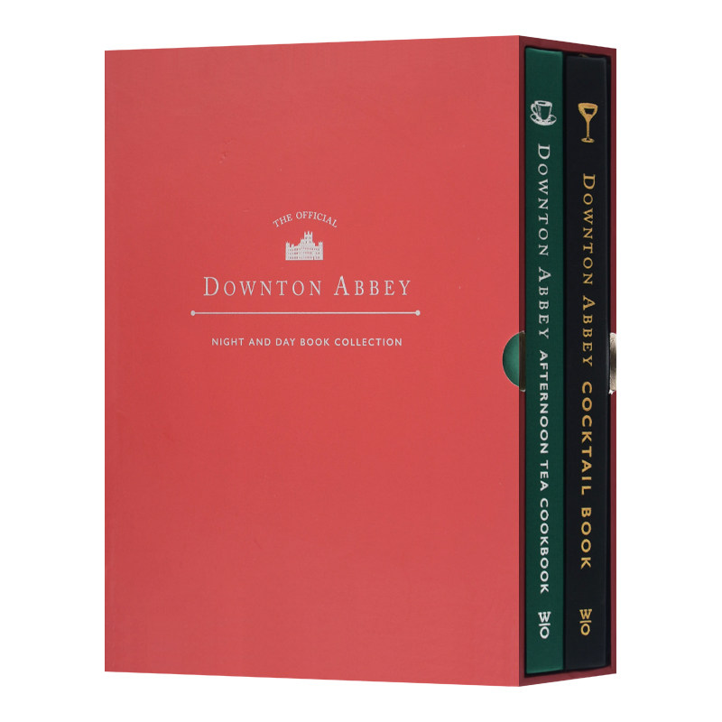 精装 英文原版 The Official Downton Abbey Night and Day Book Collection 唐顿庄园官方下午茶和鸡尾酒套装合集 进口英语书籍