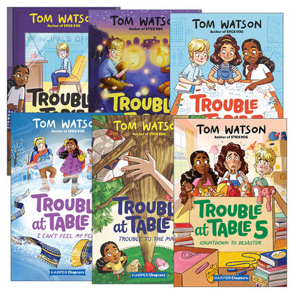 英文原版 Trouble at Table 5 麻烦小分队系列6册套装 儿童文学故事书初级章节书桥梁书 英文版 进口英语原版书籍