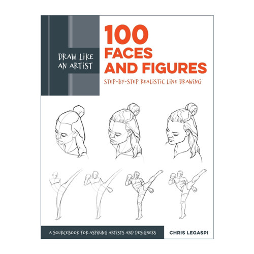 英文原版 Draw Like an Artist 100 Faces and Figures 像艺术家一样画画 100种人物 英文版 进口英语原版书籍