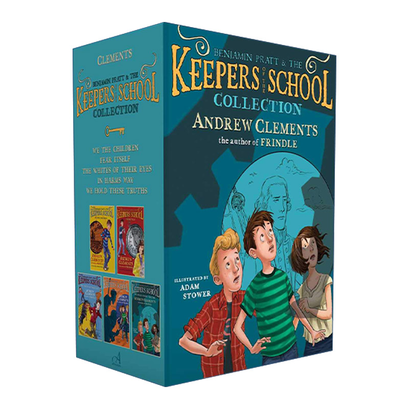 英文原版 Benjamin Pratt the Keepers of the School Collection Boxed Set 本杰明拉特和学校守护者5册盒装 粉灵豆作者 英文版