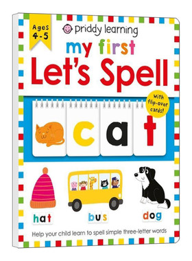 英文原版绘本 Priddy Learning My First Let's Spell 拼拼启蒙词 Roger Priddy 纸板书 英文版 进口英语原版书籍儿童图书