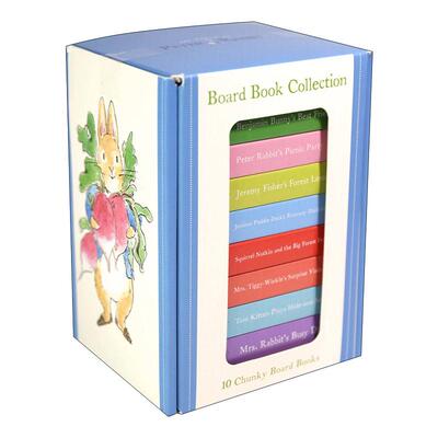 英文原版 Peter Rabbit Board Book Collection 彼得兔的世界 10册纸板书绘本盒装 英文版 进口英语原版书籍