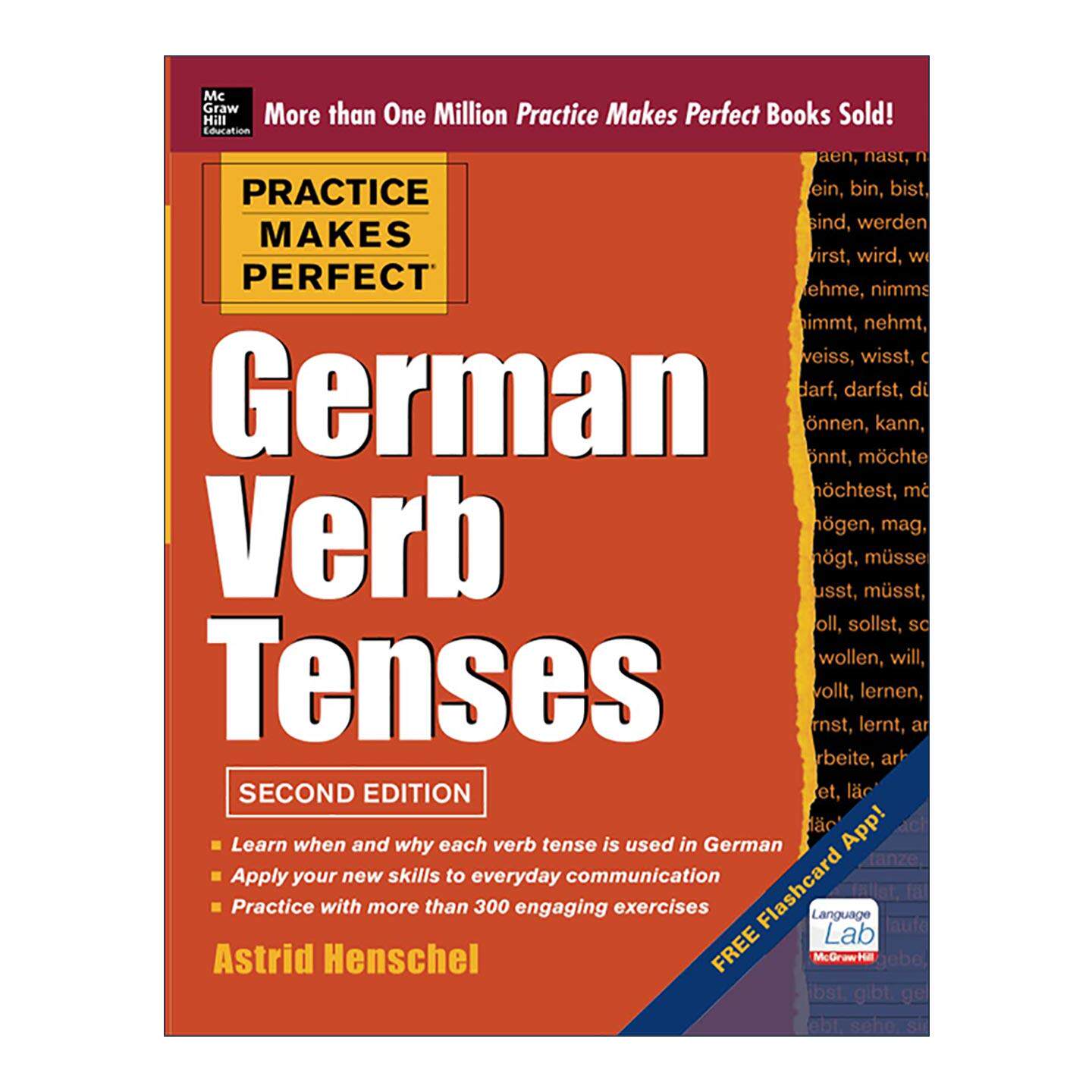 原版 Practice Makes Perfect German Verb Tense 熟能生巧 德语动词时态 第2版 进口原版书籍