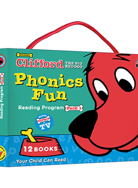 英文原版 Clifford Phonics Fun Pack #01 With Storyplus 大红狗自然拼读套装1 英文版 进口英语原版书籍