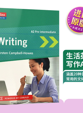 生活英语写作 初级中级 英文原版 English for Life Writing A2 柯林斯写作指导书 Collins 剑桥KET考试适用 全英文版进口英语书籍