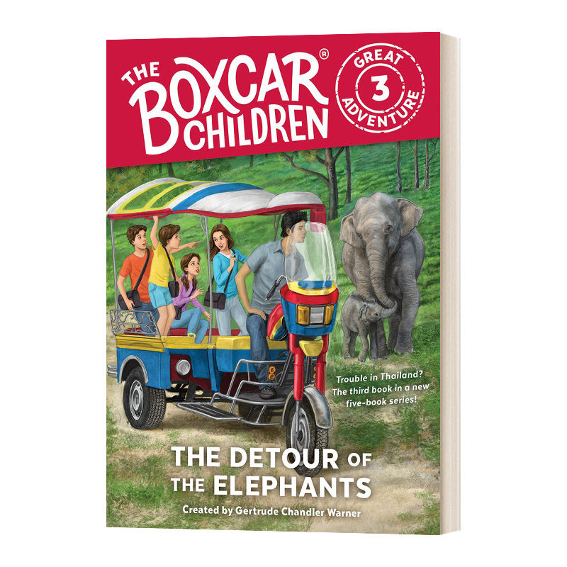 精装 英文原版 The Boxcar Children Great Adventure 3 棚车少年伟大冒险系列3 大象的绕道之旅 英文版 进口英语原版书籍儿童图书