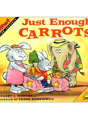英文原版 Mathstart Level 1 Just Enough Carrots 数学启蒙绘本1级 英文版 进口英语原版书籍