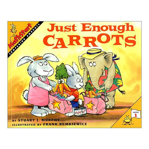 英文原版 Mathstart Level 1 Just Enough Carrots 数学启蒙绘本1级 英文版 进口英语原版书籍