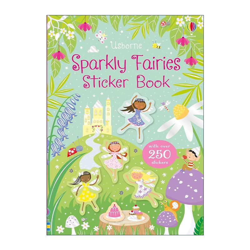 英文原版 Usborne Sparkly Fairies Sticker Book 闪闪发光的仙女 250多张贴纸 尤斯伯恩儿童益智游戏 英文版 进口英语原版书籍