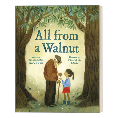 英文原版 All From a Walnut 胡桃背后的故事 Felicita Sala插画 儿童精装绘本 Ammi-Joan Paquette 英文版 进口英语原版书籍