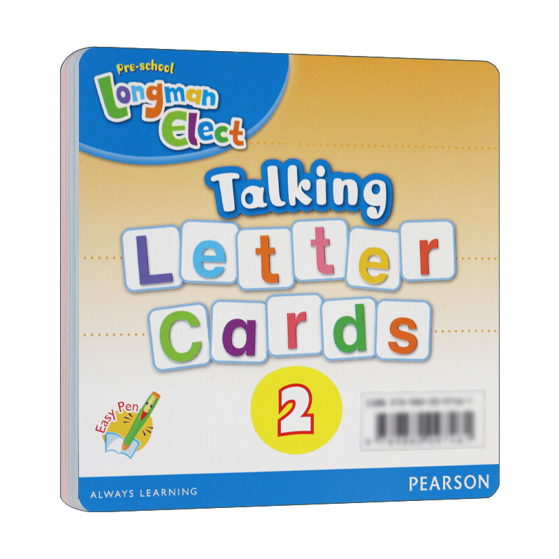 英文原版 Preschool Longman Elect Talking Letter Cards 2 字母卡2 彩色字母卡 3-6岁英语教材 原版进口 英文版