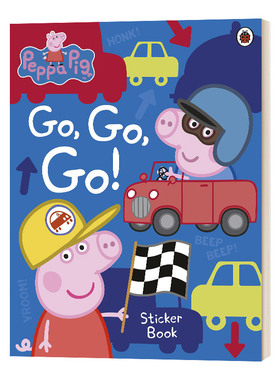 英文原版 Peppa Pig Go Go Go Vehicles Sticker Book 小猪佩奇 粉红猪小妹出发 出发 英文版 进口英语原版书籍儿童图书