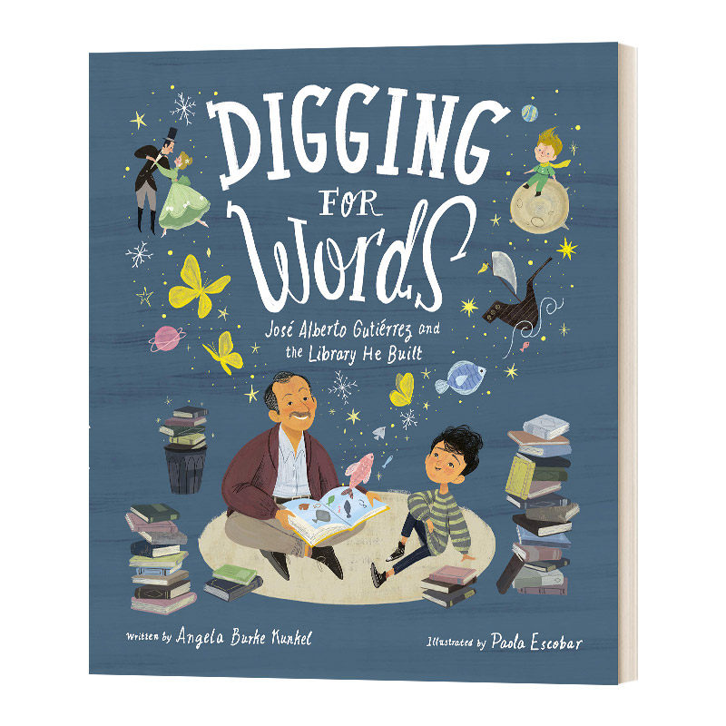 英文原版绘本 digging for words 垃圾堆里的图书馆 精装绘本 英文版