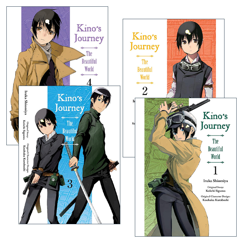 英文原版 Kino's Journey- the Beautiful World 奇诺之旅系列1-4册 同名动漫漫画 时雨泽惠一 英文版 进口英语原版书籍