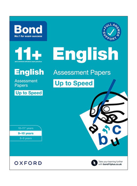 英文原版 Bond 11+ English Up to Speed Assessment Papers with Answer Support 9-10 Years 牛津邦德英国小升初考试提速强化评
