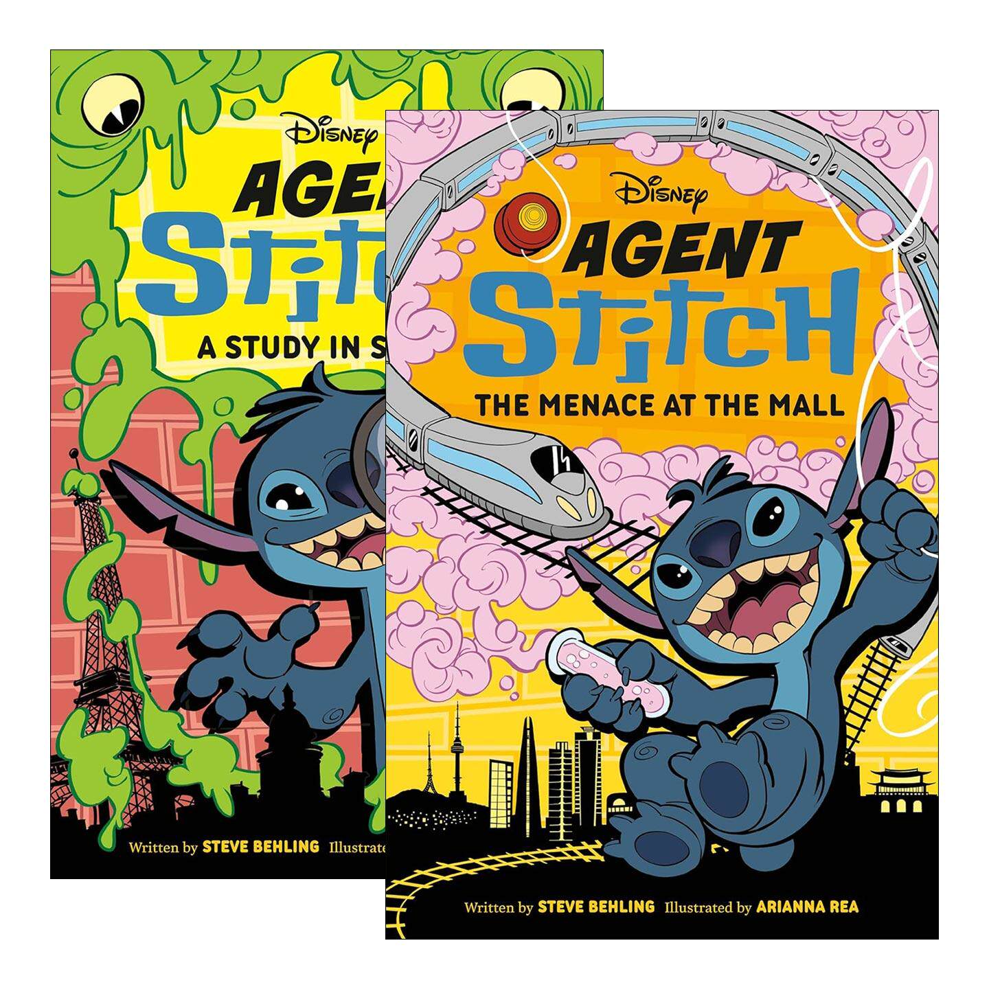 英文原版 Agent Stitch系列2册 探员史迪奇系列 迪士尼儿童推理小说 星际宝贝史迪仔 英文版 进口英语原版书籍