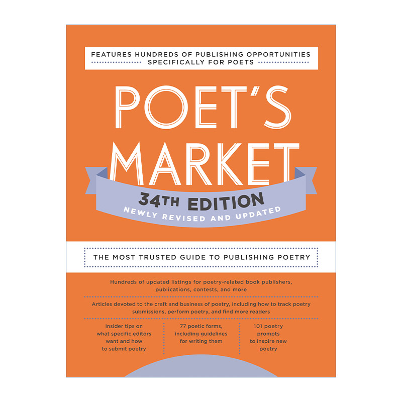 英文原版 Poet's Market诗人的市场第34版值得信赖的诗歌出版指南 Robert Lee Brewer英文版进口英语原版书籍-封面