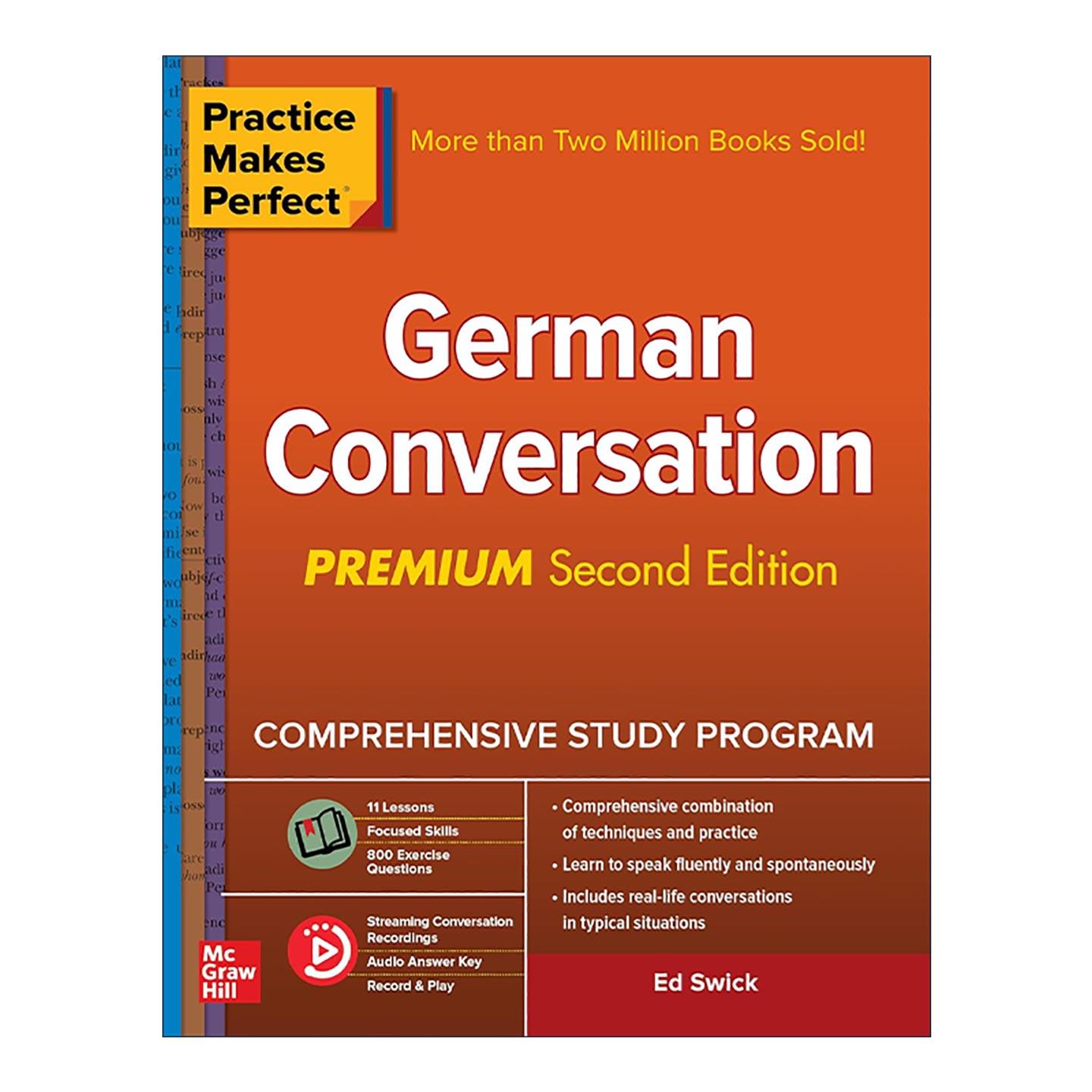 原版 Practice Makes Perfect German Conversation 熟能生巧 德语对话 第2版 进口原版书籍