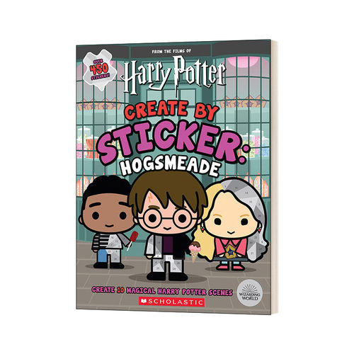 英文原版 Harry Potter Create by Sticker Hogsmeade 哈利波特 贴纸创作 霍格莫德 互动贴纸书绘本 英文版 进口英语原版书籍