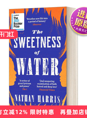 英文原版小说 The Sweetness of Water 水的甜蜜 2021布克奖长名单 平装 英文版 进口英语原版书籍