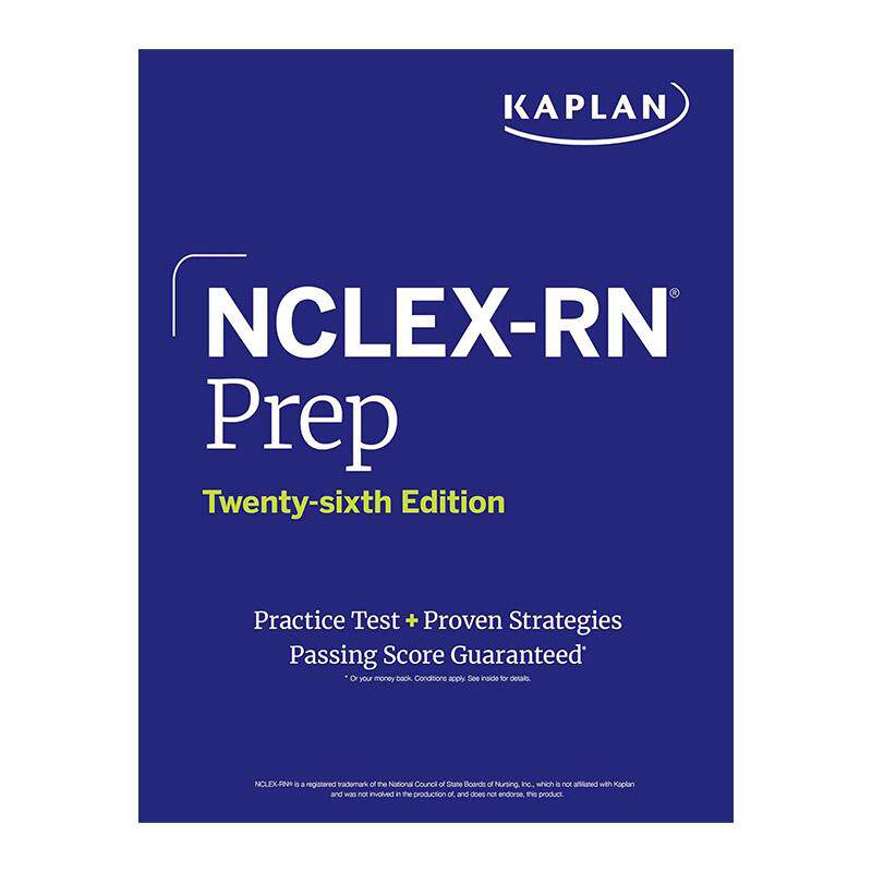 英文原版 NCLEX-RN Prep 卡普兰 美国注册护士考试备考 第26版 含练习及备考策略 英文版 进口英语原版书籍