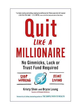 英文原版 Quit Like a Millionaire 改变看钱心态 快速积累千万资产的财务自由实践版 收益护盾＋投资的黄金配比 进口英语原版书籍