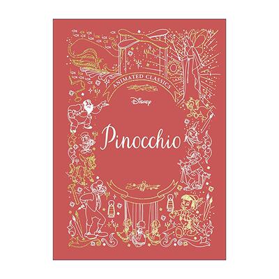 英文原版 Pinocchio 匹诺曹 木偶奇遇记 儿童经典动画电影小说 迪士尼布面典藏精装 Disney Animated Classics 进口英语原版书籍