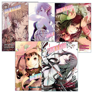 英文原版 Bakemonogatari manga 化物语系列1-5册 同名动漫漫画 NISIOISIN西尾维新 英文版 进口英语原版书籍