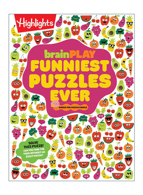 英文原版 brainPLAY Funniest Puzzles Ever 有趣的谜题 Highlights亮点儿童解谜益智游戏活动书 迷宫 英文版 进口英语原版书籍