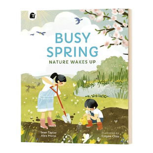 英文原版绘本 Busy Spring Nature Wakes Up 春日繁忙 大自然的苏醒 春天季节主题 英文版 进口英语原版书籍儿童图书