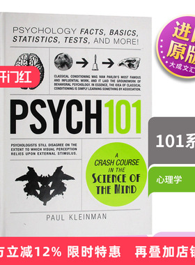 精装 Psych 101 Psychology 英文原版 101系列 心理学 进口英语原版书籍 英文版书