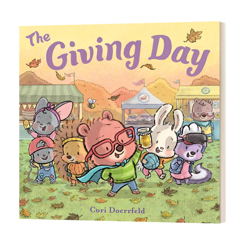 英文原版 分享日 Cori Doerrfeld 精装绘本 The Giving Day “欢迎号”小列车续集 (A Cubby Hill Tale) The Welcome Wagon