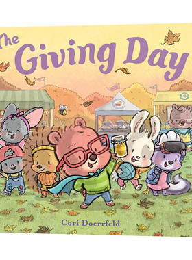 英文原版 分享日 Cori Doerrfeld 精装绘本 The Giving Day “欢迎号”小列车续集 (A Cubby Hill Tale) The Welcome Wagon