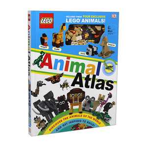 乐高动物百科 英文原版 Lego Animal Atlas 附特别收藏公仔 乐高积木玩具人仔手册 精装全彩大开本 DK出品 进口图书