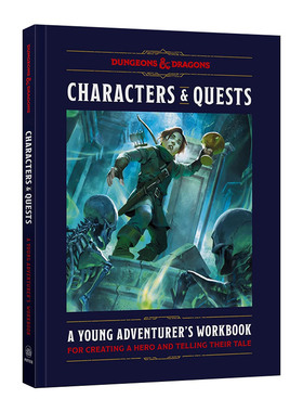 英文原版 Characters and Quests Dungeons and Dragons 角色和任务 龙与地下城年轻冒险家 创造英雄 游戏活动书 英文版进口英语书