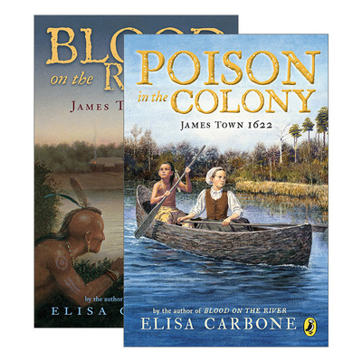 英文原版 James Town 詹姆士城 2册 儿童历史小说 Elisa Carbone 血河 殖民地之毒 英文版 进口英语原版书籍