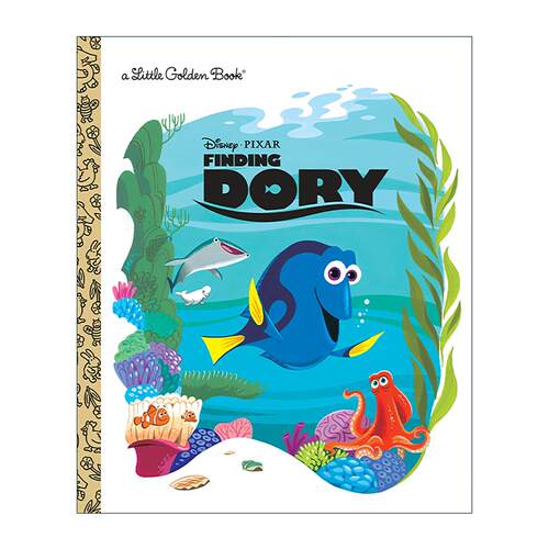 英文原版 Finding Dory Little Golden Book Disney Pixar Finding Dory 海底总动员2 多莉去哪儿 兰登书屋精装小金书同名电影改编