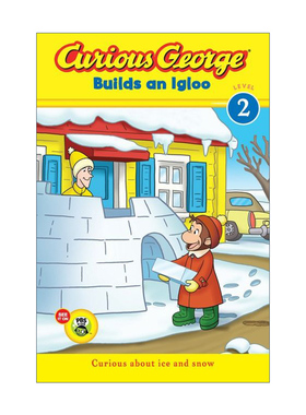 英文原版 Curious George Builds an Igloo 建造冰屋 好奇猴乔治分级读物Level 2 英文版 进口英语原版书籍