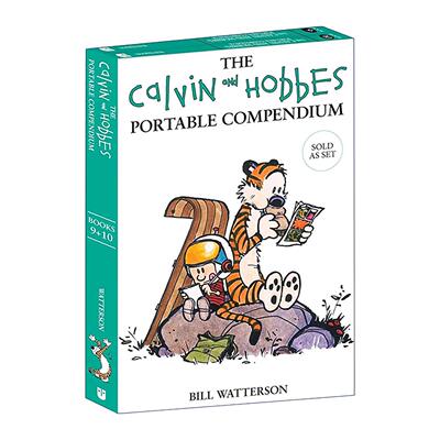 英文原版 The Calvin And Hobbes Portable Compendium Set 5 卡尔文与霍布斯 便携式漫画2册装 英文版 进口英语原版书籍