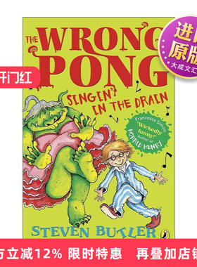 英文原版 The Wrong Pong Singin' in the Drain 内维尔与巨兽族4 青少年幽默插画故事书 Steven Butler 英文版 进口英语原版书籍