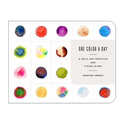 英文原版 One Color a Day Sketchbook 一天一色速写本 每日艺术实践和视觉日记 水彩画绘画插图指南 Courtney Cerruti 英文版