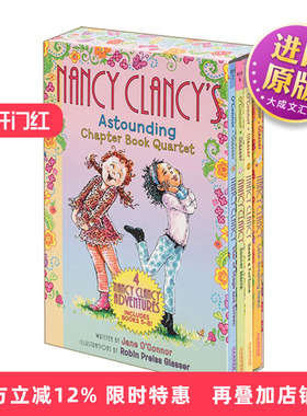 英文原版 Fancy Nancy Clancy's Astounding Chapter Book Quartet 漂亮的南希4册 初级章节桥梁书 英文版 进口英语原版书籍